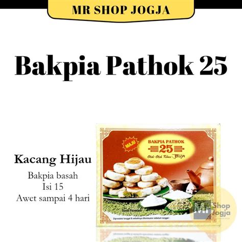 Jual Bakpia Pathok 25 Asli Original Kacang Hijau Shopee Indonesia