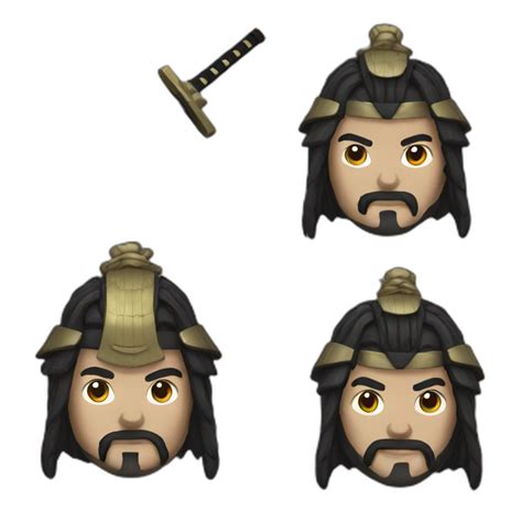 Crescent Moon Samurai Ai Emoji Generator