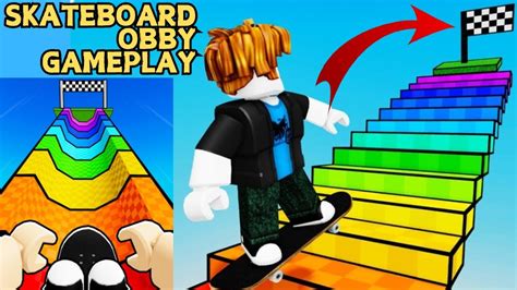 Roblox Skateboard Obby Gameplay Let S Race Youtube