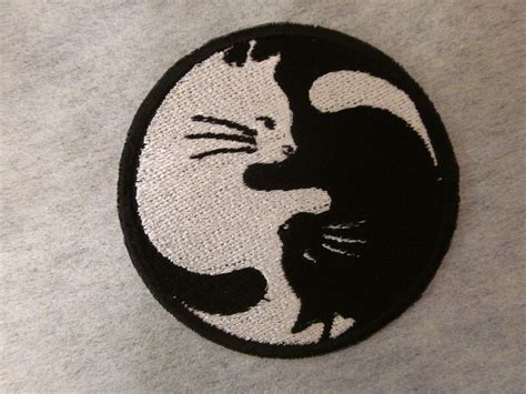 Ying Yang Cats Iron On Patch By Balkisboutique On Etsy Cute Patches