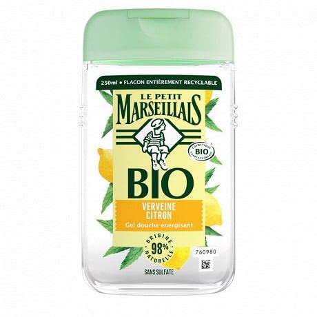 Le petit marseillais gel douche bio énergisant verveine citron 250 ml