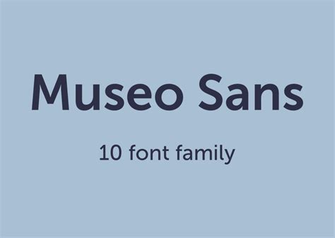 Museo Sans Font Family - All Free Fonts