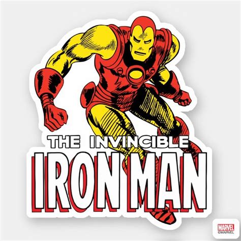 An Iron Man Sticker With The Wordsthe Invinible Ironman