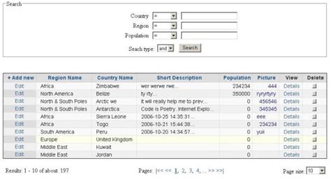 Datagrid Display Paginated Mysql Query Results In A Grid Php Classes