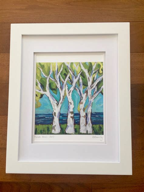 Birch Tree Art Trees Abstract Tree Art Landscape Beach - Etsy