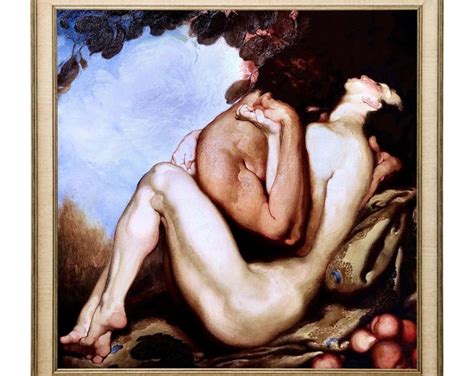 Possession Vintage Erotic Nude Art Man And Woman High Quality Art Print Nestor De La Torre