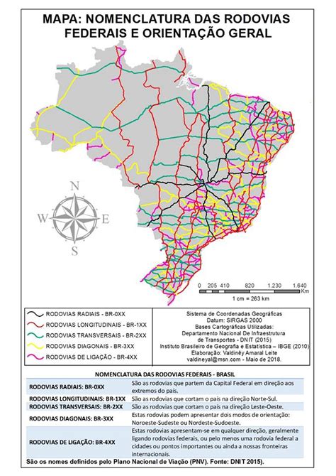 Professor Wladimir Geografia Mapa De Rodovias Do Brasil