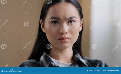 Female Emotional Portrait Asian Girl Shock Surprise Disappointment