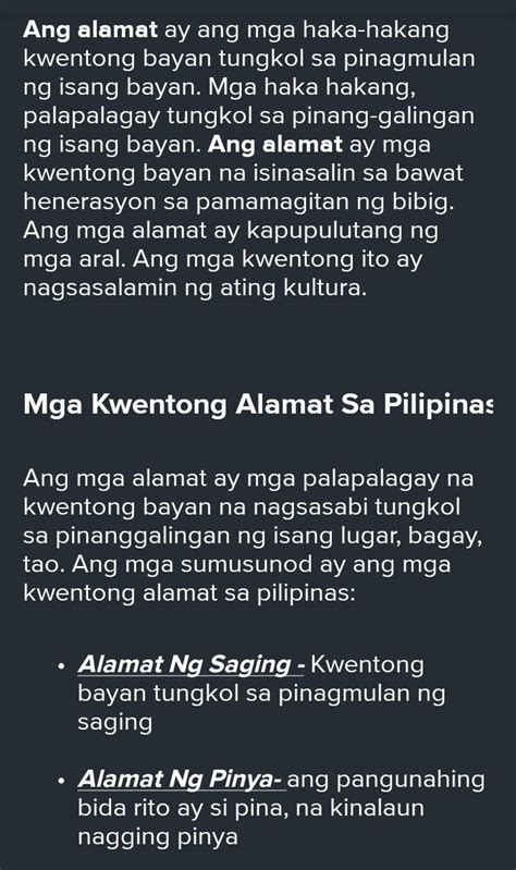 Panuto Ang Mga Mito Alamat At Kwentong Bayan Ay Halimbawa Ng Mga