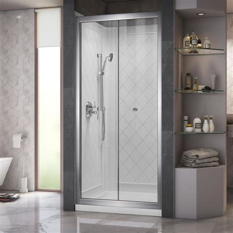 Dreamline Butterfly Chrome 3 Piece Alcove Shower Kit Common 36 In X