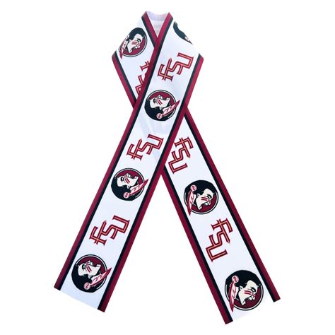 FSU: 2 Logos: White Background: 1 Yard – Once Upon A Ribbon