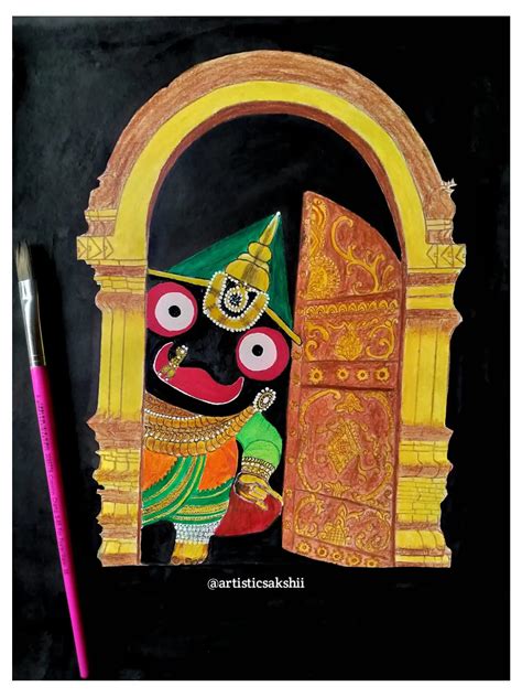 painting  lord jagannath  sakshi thakur watercolor  paper