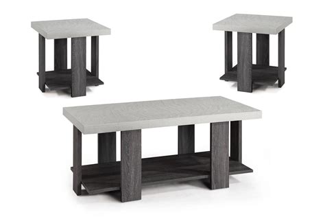 Modern Faux Stone 3 Piece Coffee Table Set | Living Spaces