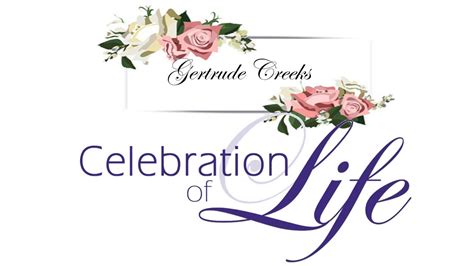 Gertrude Creeks Homegoing Celebration 462024 Youtube