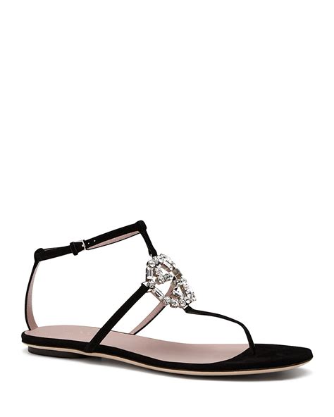 Gucci Flat Sandals - GG Sparkling | Bloomingdale's