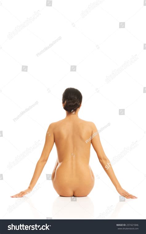 Back View Nude Woman Sitting Supports Stock Photo Shutterstock