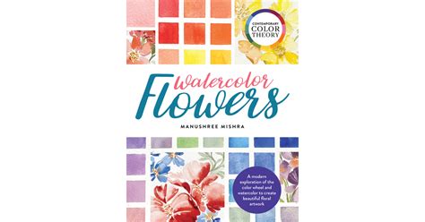 Contemporary Color Theory Watercolor Flowers Book