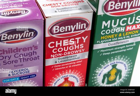 London Uk 02 12 2023 Three Types Of Benylin Cough Medicine To Relief Different Kinds Of Cough