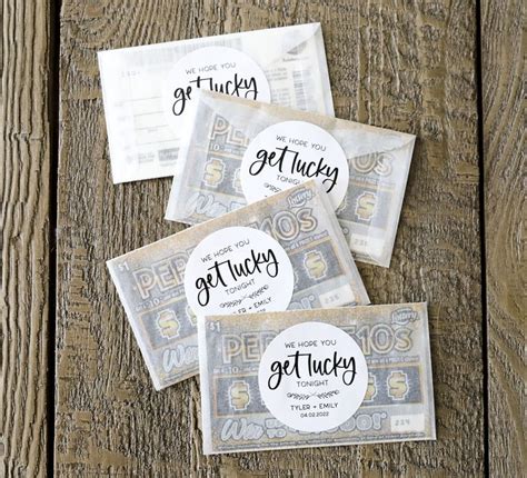 We Hope You Get Lucky Tonight Lotto Favor Stickers Wedding Etsy