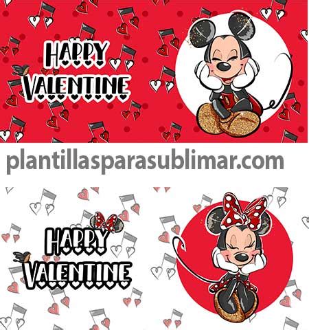 Minni Mickey Plantillas San Valentin Plantillas Para Sublimar