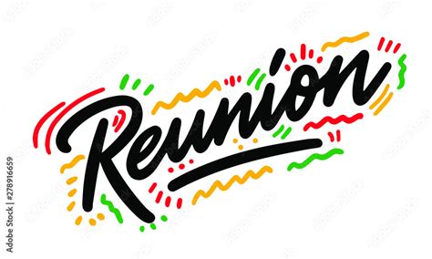 Reunion Vector Illustration Isolated On White Background Stock