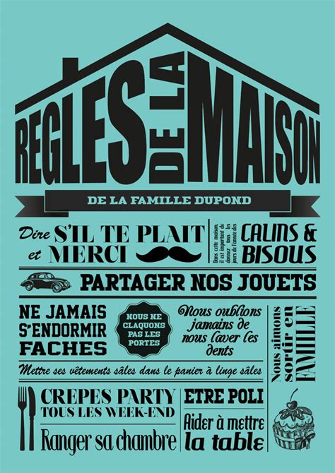 Tableau Personnalis Regles De La Maison Par Graphik Spirit Homify