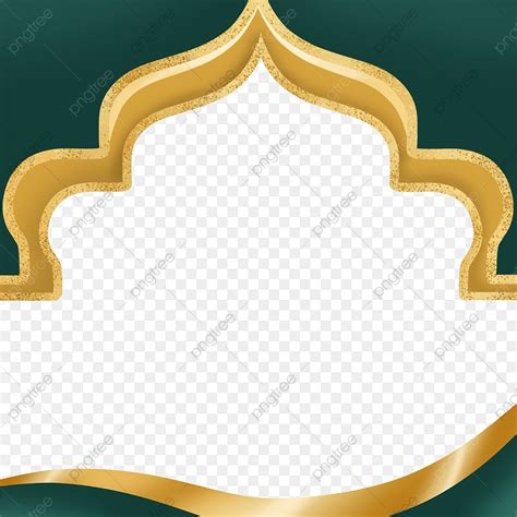 Luxury Golden Islamic Frame Frame Drawing Islamic Gold PNG