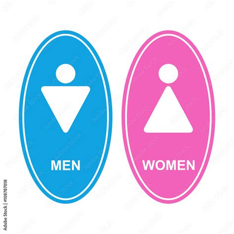 Restroom Iconmale And Female Wc Icon Denoting Toilet And Restroom