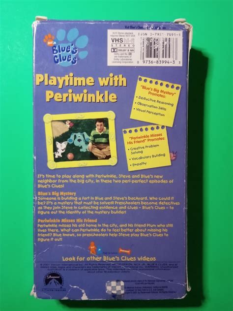 Mavin Nick Jr Blues Clues Playtime With Periwinkle Vhs Video Tape