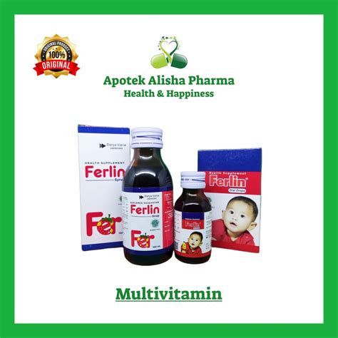 Jual FERLIN DROPS 30ML/FERLIN SYRUP 100ml-Ferlin Baby Drop/Ferlin Sirup
