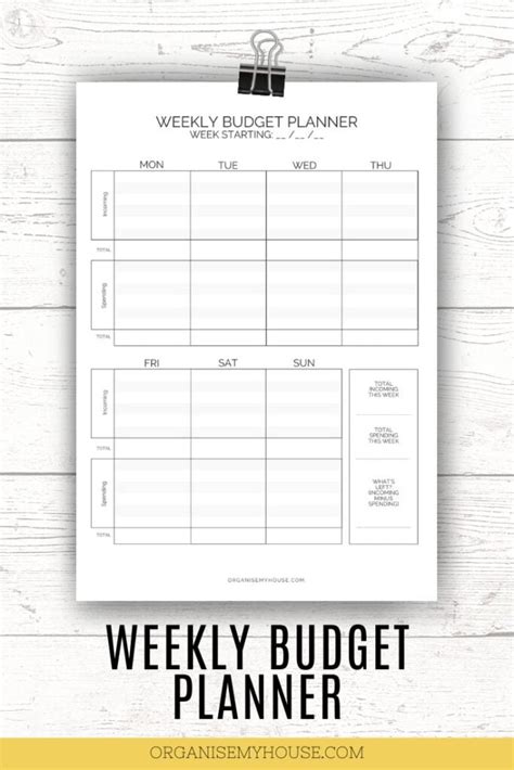 Free Weekly Budget Template Printable Pdf (A4 And Letter)