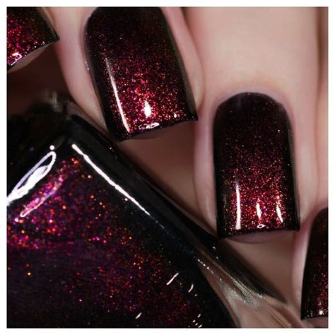 Ilnp Lights Out Rich Black Shimmer Nail Polish Ebay Nail Shimmer