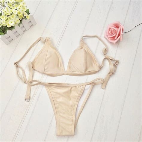 Off Other Womens Gold Sexy Two Piece Bikini Padded Nwt From Welcome S Closet On Poshmark
