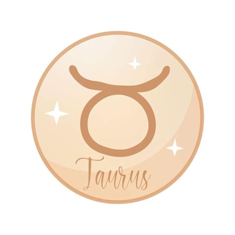 Premium Vector Taurus Zodiac Sign Icon Circle Illustration For Print