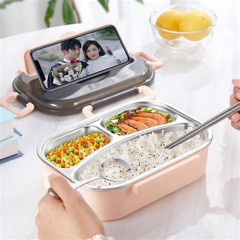 Jual Lunch Box Set Stainless Sekatan 3 Free Thermal Bag Sumpit Sendok