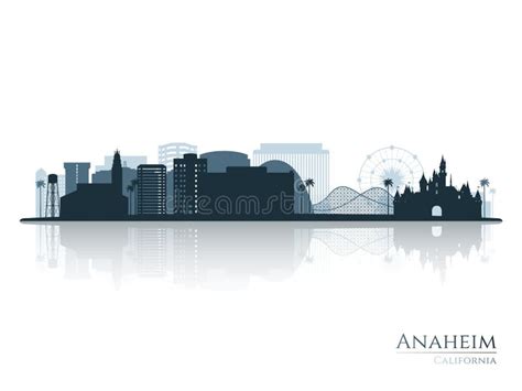 Anaheim California City Skyline Silhouette Stock Illustrations – 20 ...