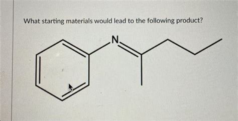 Solved What Starting Materials Would Lead To The Following Chegg