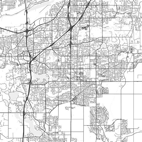 a black and white map of the city of denver, with lines drawn across it