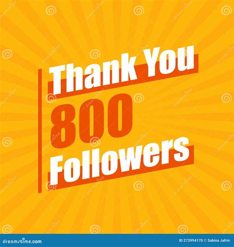 Thanks 800 Followers Celebration Modern Colorful Design Stock Vector