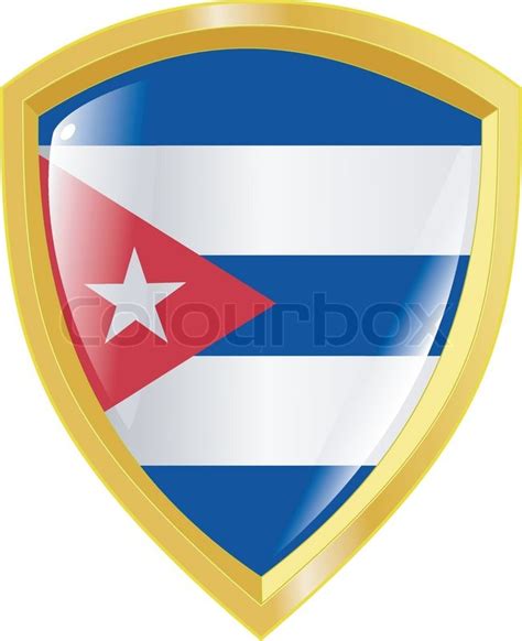 Golden coat of arms of Cuba | Stock Vector | Colourbox