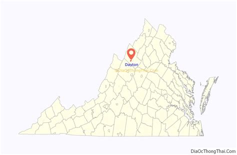 Map of Dayton town, Virginia