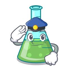 Professor Science Beaker Character Cartoon Vector Image