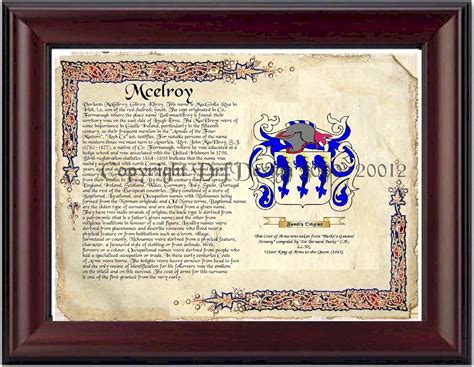 Amazon.com: DRFdesign McElroy Coat of Arms/Family Crest on Fine Paper ...