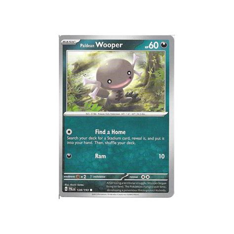 Pokemon Trading Card Game Paldean Wooper Common Card Sv