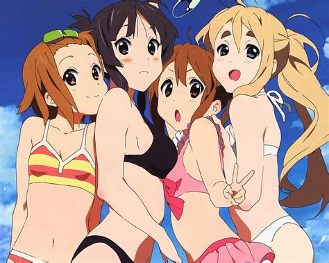 2k Free Download K On K On Mio Tsumugi Anime Ritsu Summer Yui Bikini Hd Wallpaper