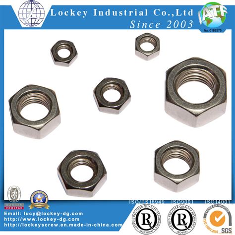 Stainless Steel Hex Nut Hexagon Nut DIN 934 China Hex Nut And