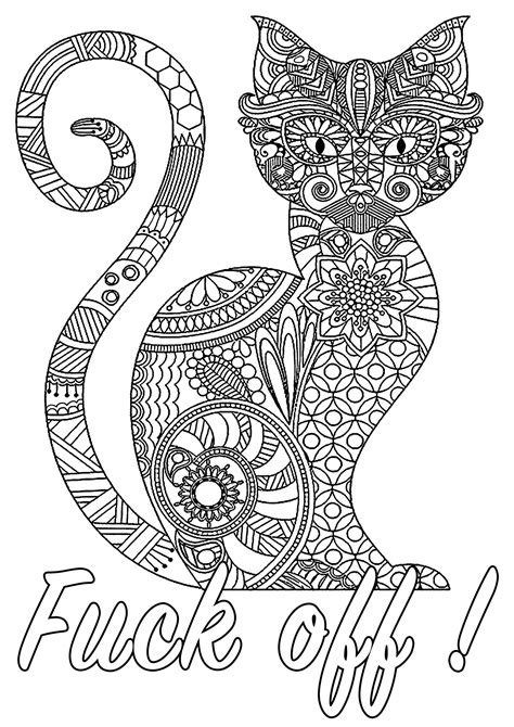 Fuck Off Swear Word Coloring Page Swear Word Coloring Pages