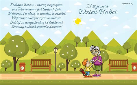 Dzien Babci I Dziadka Vector Stycznia Kartka Zyczenia