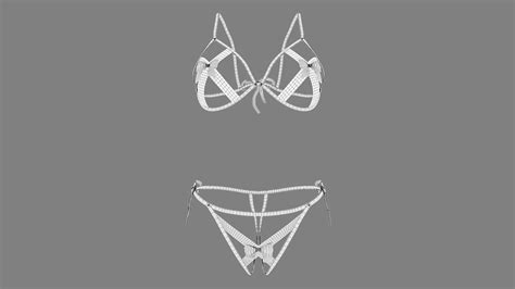 D Model Sexy Lingerie SS VR AR Low Poly CGTrader