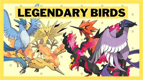 Legendary Birds Articuno Zapdos Moltres Youtube